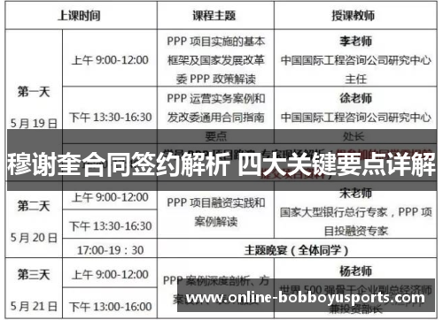 穆谢奎合同签约解析 四大关键要点详解